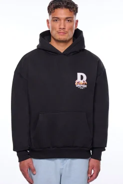 HEAVY OVERSIZE HUSTLE HOODIE BLACK