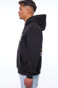 HEAVY OVERSIZE HUSTLE HOODIE BLACK