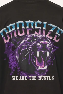 HEAVY OVERSIZE HUSTLE T-SHIRT BLACK