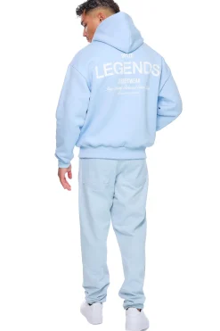 HEAVY OVERSIZE KEEP MOVING HOODIE BABY BLUE