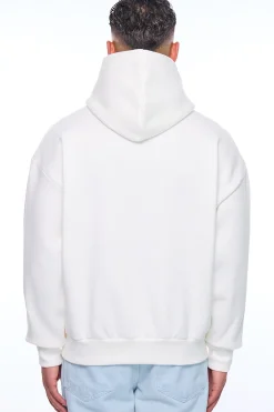 HEAVY OVERSIZE KUFI HOODIE CREAM WHITE