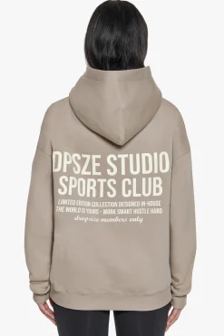 HEAVY OVERSIZE LADIES SPORTSCLUB HOODIE BEIGE