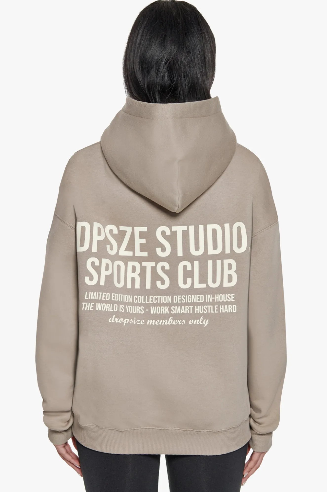 HEAVY OVERSIZE LADIES SPORTSCLUB HOODIE BEIGE