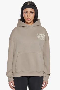 HEAVY OVERSIZE LADIES SPORTSCLUB HOODIE BEIGE