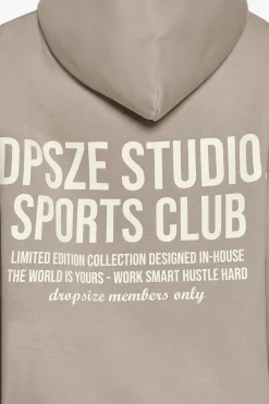 HEAVY OVERSIZE LADIES SPORTSCLUB HOODIE BEIGE