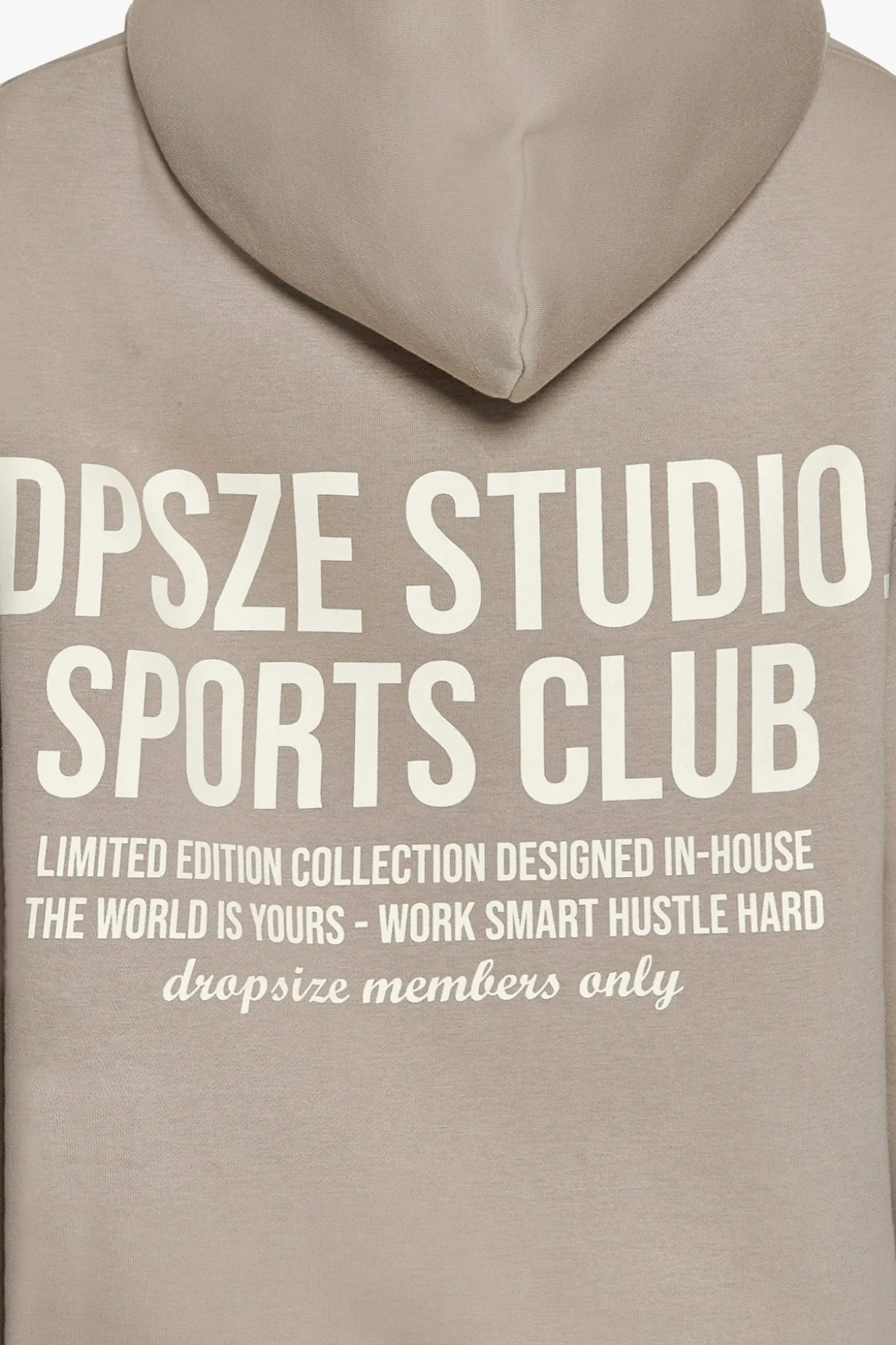 HEAVY OVERSIZE LADIES SPORTSCLUB HOODIE BEIGE