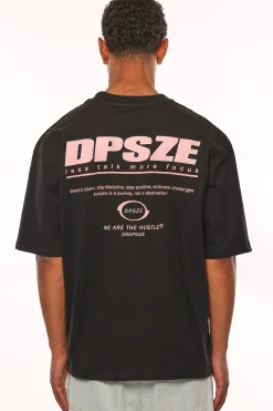 HEAVY OVERSIZE LESS TALK T-SHIRT BLACK