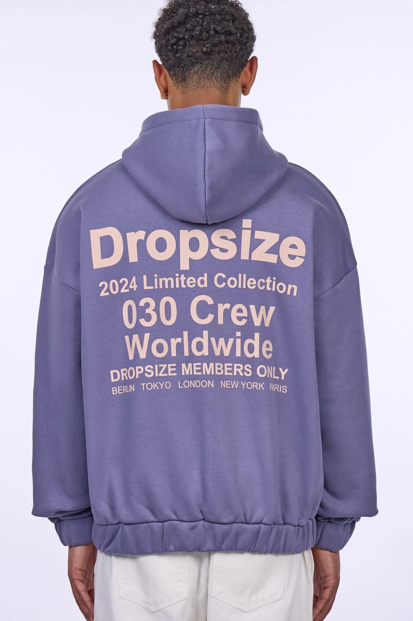 HEAVY OVERSIZE LIMITED ZIP-HOODIE BLUE GRANITE