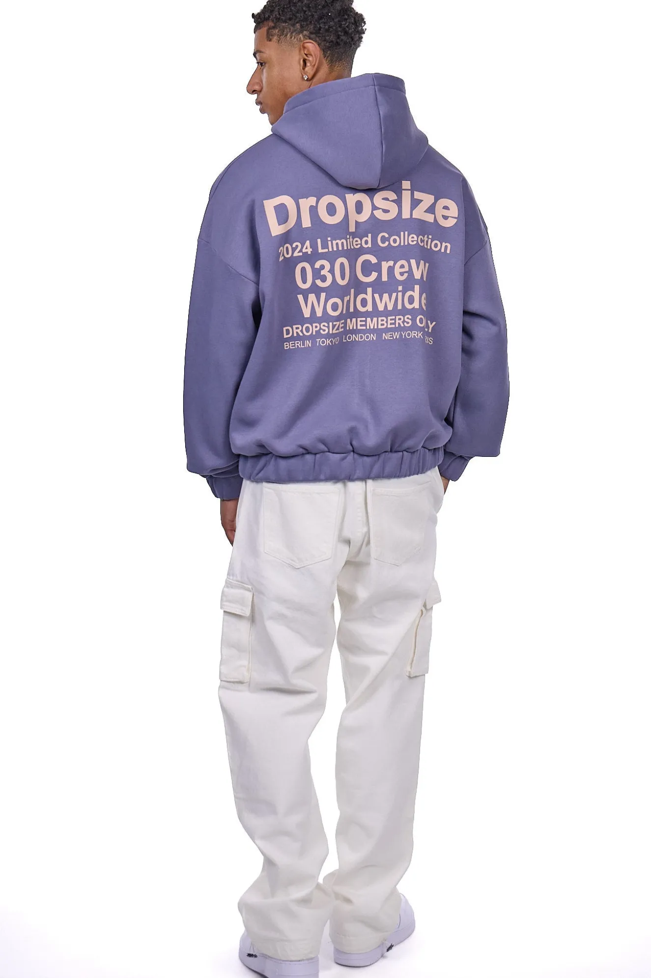 HEAVY OVERSIZE LIMITED ZIP-HOODIE BLUE GRANITE