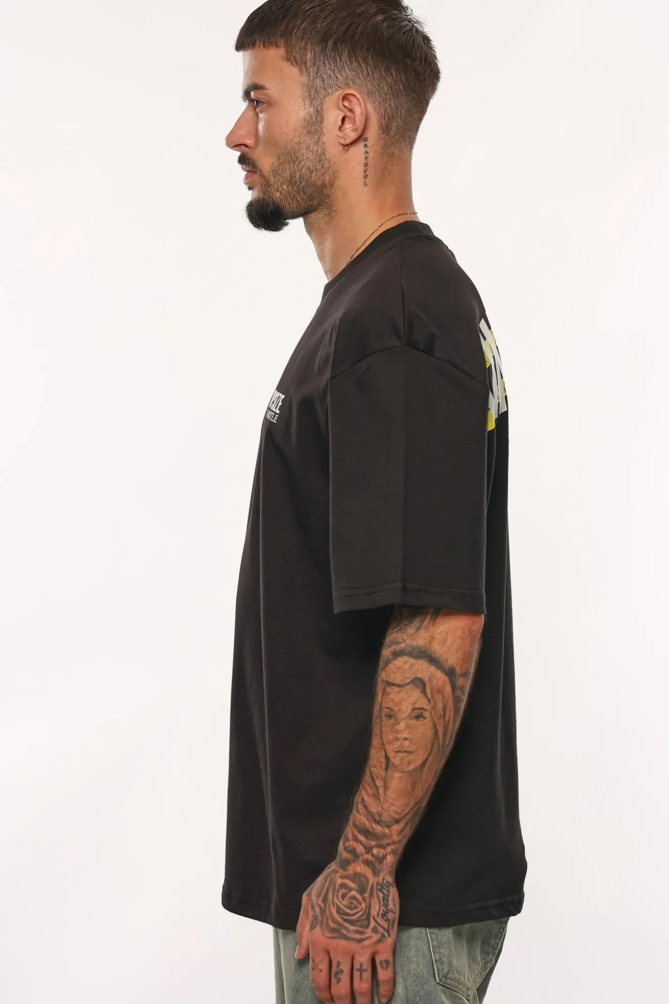 HEAVY OVERSIZE LIMITLESS T-SHIRT BLACK / YELLOW