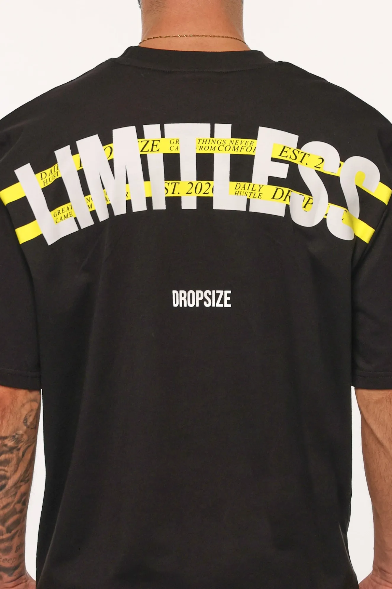 HEAVY OVERSIZE LIMITLESS T-SHIRT BLACK / YELLOW