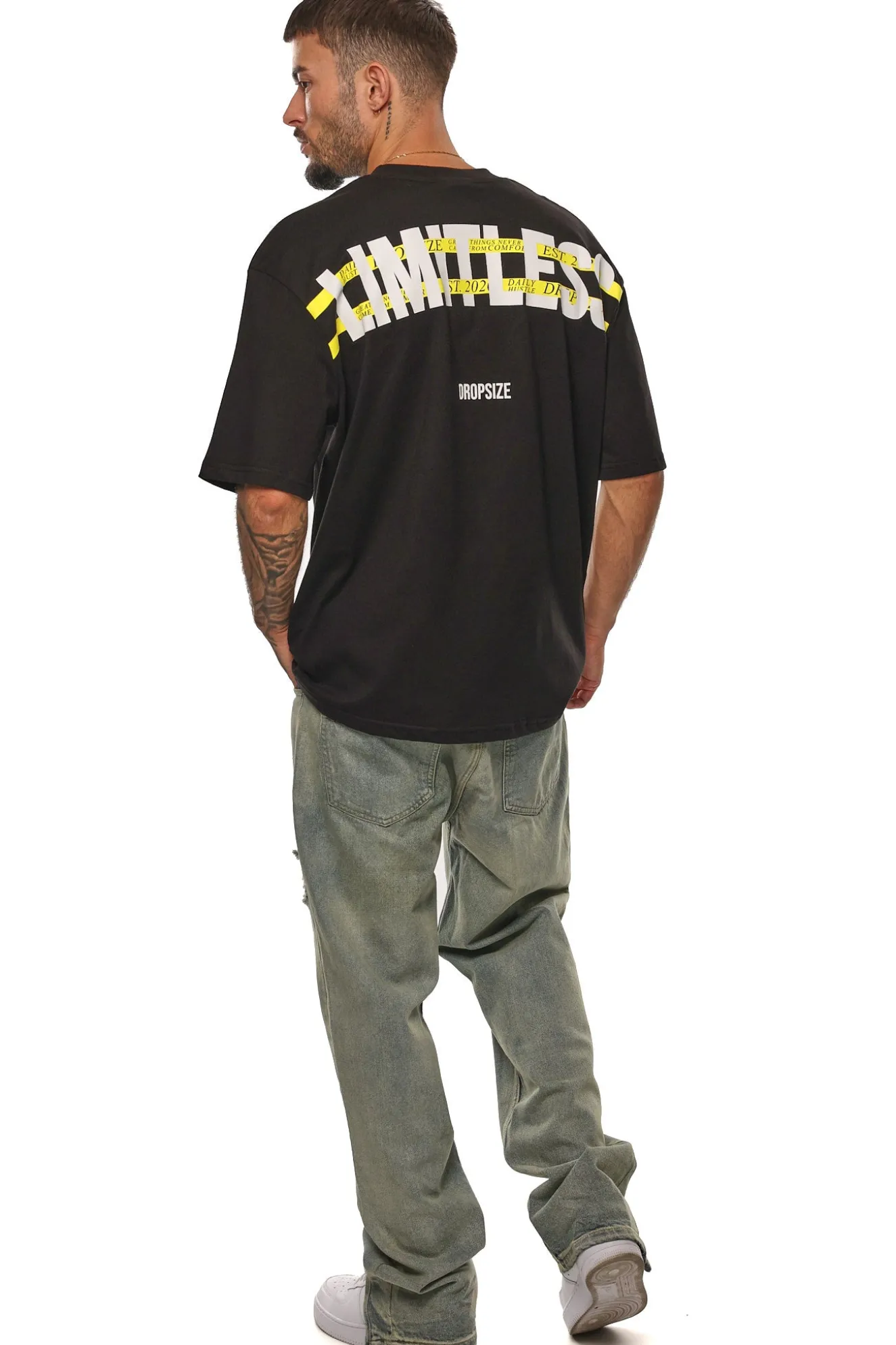 HEAVY OVERSIZE LIMITLESS T-SHIRT BLACK / YELLOW