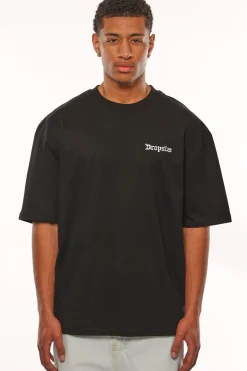 HEAVY OVERSIZE LOGO CIRCLE T-SHIRT BLACK