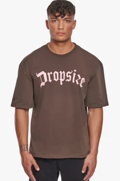 HEAVY OVERSIZE LOGO T-SHIRT CHOCOLATE BROWN