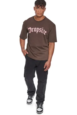 HEAVY OVERSIZE LOGO T-SHIRT CHOCOLATE BROWN