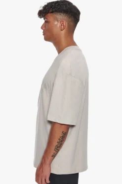 HEAVY OVERSIZE LOGO T-SHIRT MOONBEAM