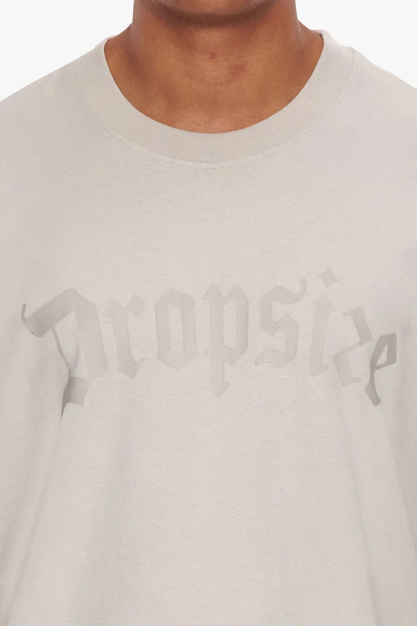 HEAVY OVERSIZE LOGO T-SHIRT MOONBEAM