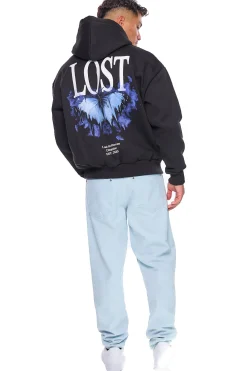 HEAVY OVERSIZE LOST BUTTERFLY HOODIE BLACK