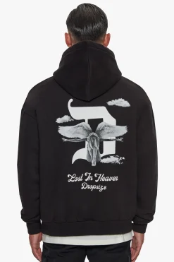 HEAVY OVERSIZE LOST IN HEAVEN HOODIE BLACK