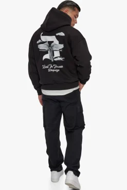HEAVY OVERSIZE LOST IN HEAVEN HOODIE BLACK