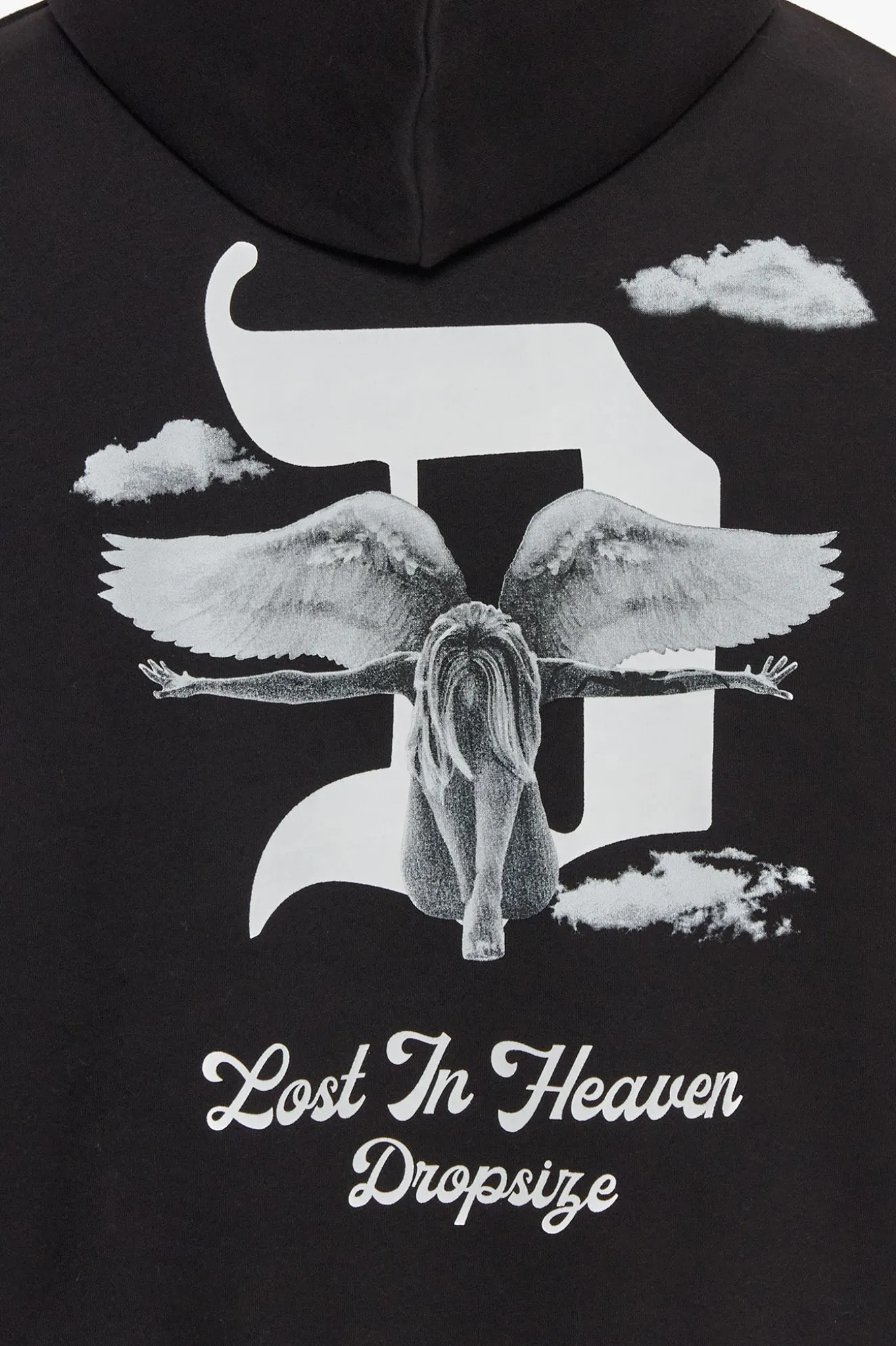 HEAVY OVERSIZE LOST IN HEAVEN HOODIE BLACK