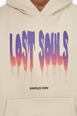 HEAVY OVERSIZE LOST SOULS HOODIE COCONUT MILK