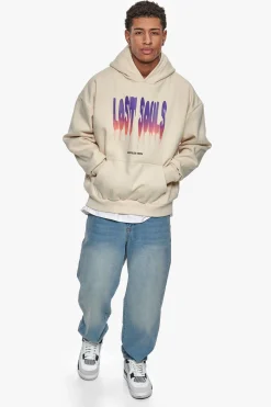 HEAVY OVERSIZE LOST SOULS HOODIE COCONUT MILK
