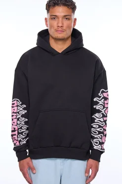 HEAVY OVERSIZE LOUD CLIQUE HOODIE BLACK