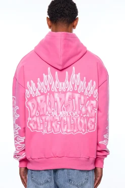 HEAVY OVERSIZE LOUD CLIQUE HOODIE PINK