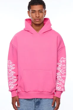 HEAVY OVERSIZE LOUD CLIQUE HOODIE PINK