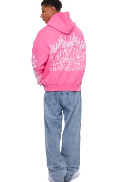 HEAVY OVERSIZE LOUD CLIQUE HOODIE PINK
