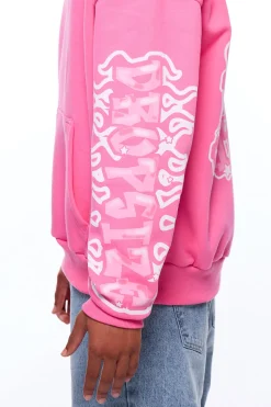 HEAVY OVERSIZE LOUD CLIQUE HOODIE PINK