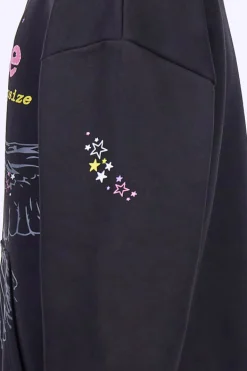 HEAVY OVERSIZE LOUD PARADISE HOODIE BLACK