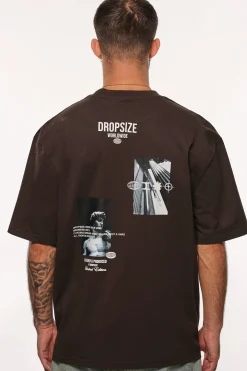 HEAVY OVERSIZE MARBLE PIC T-SHIRT WASHED BLACK