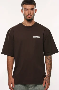 HEAVY OVERSIZE MARBLE PIC T-SHIRT WASHED BLACK