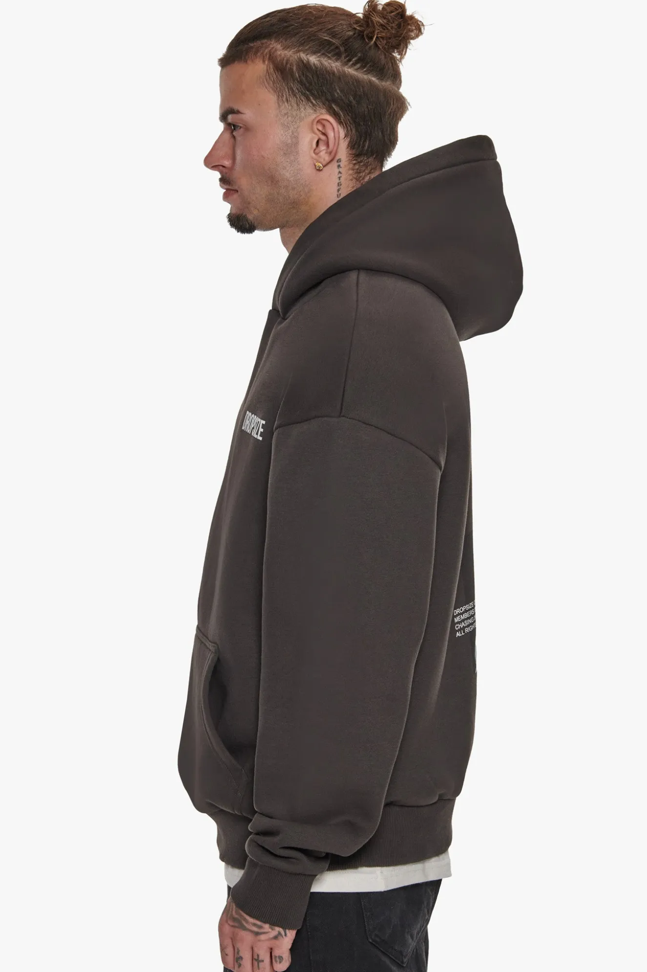 HEAVY OVERSIZE MARBLE WORLDWIDE HOODIE WASHED BLACK