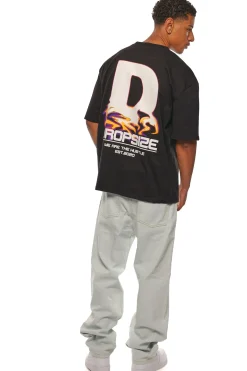 HEAVY OVERSIZE MELTING LOGO T-SHIRT BLACK