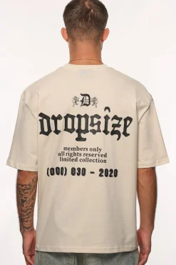 HEAVY OVERSIZE MEMBERS ONLY T-SHIRT COCONUT MILK