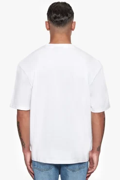 HEAVY OVERSIZE METAL PATCH BASIC T-SHIRT WHITE