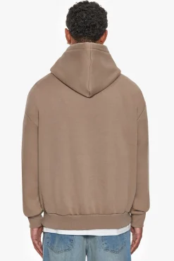 HEAVY OVERSIZE MID HD HOODIE SILVER MINK EMBOSSED