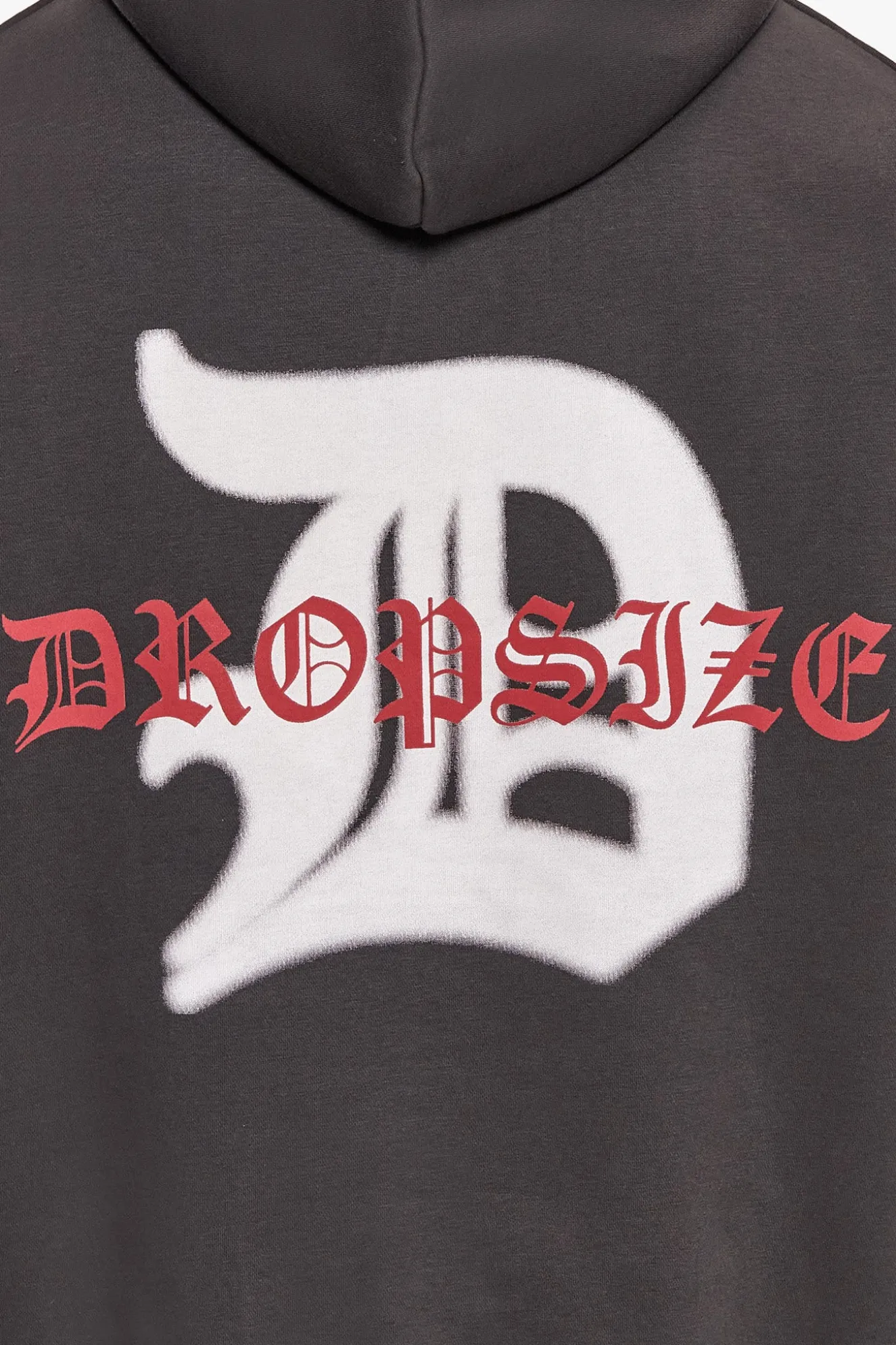 HEAVY OVERSIZE MID LOGO HOODIE WASHED BLACK