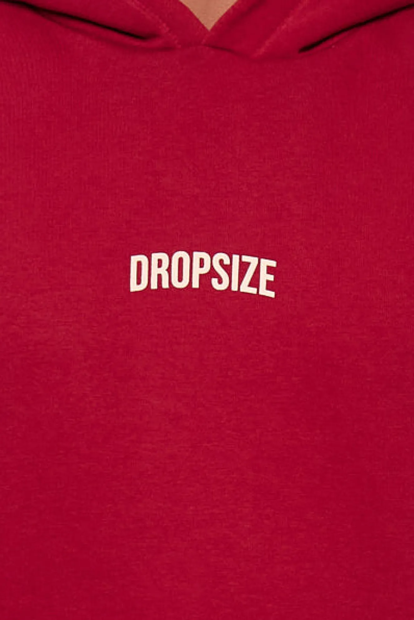 HEAVY OVERSIZE MIDDLE LOGO HOODIE RED