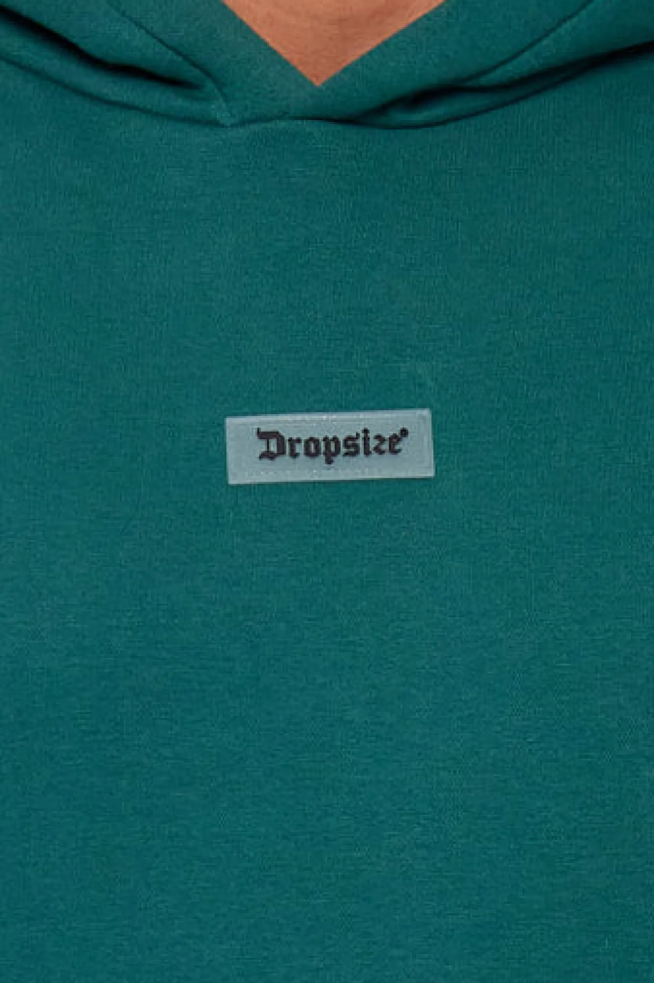 HEAVY OVERSIZE MIDDLE RUBBER PATCH HOODIE GREEN