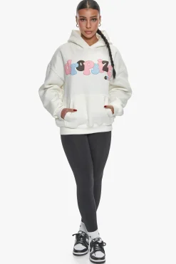 HEAVY OVERSIZE MIXED COLOR BUFFER PRINT CREAM WHITE