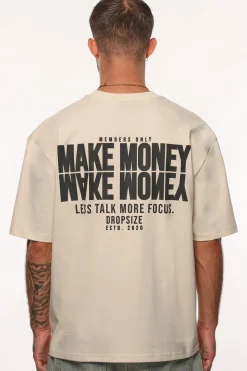 HEAVY OVERSIZE MORE FOCUS T-SHIRT COCONUT MILK