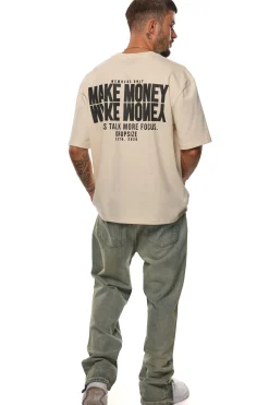 HEAVY OVERSIZE MORE FOCUS T-SHIRT COCONUT MILK