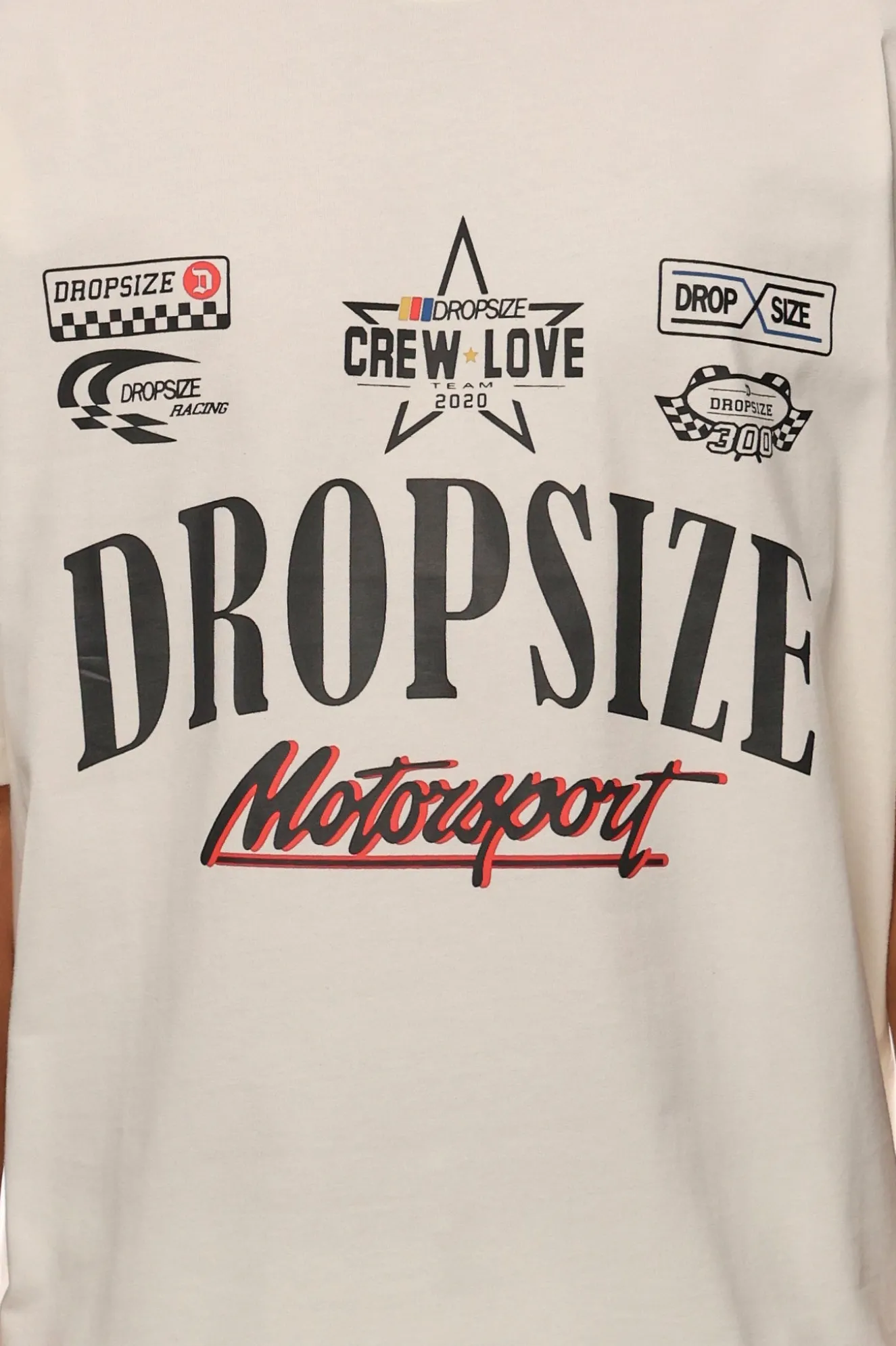 HEAVY OVERSIZE MOTORSPORT T-SHIRT CREAM