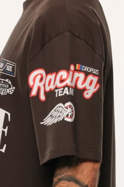 HEAVY OVERSIZE MOTORSPORT T-SHIRT WASHED BLACK