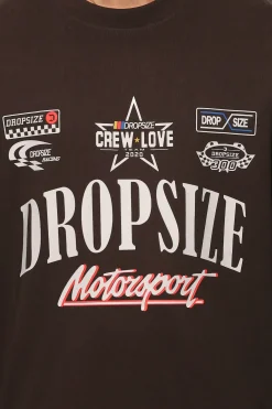 HEAVY OVERSIZE MOTORSPORT T-SHIRT WASHED BLACK