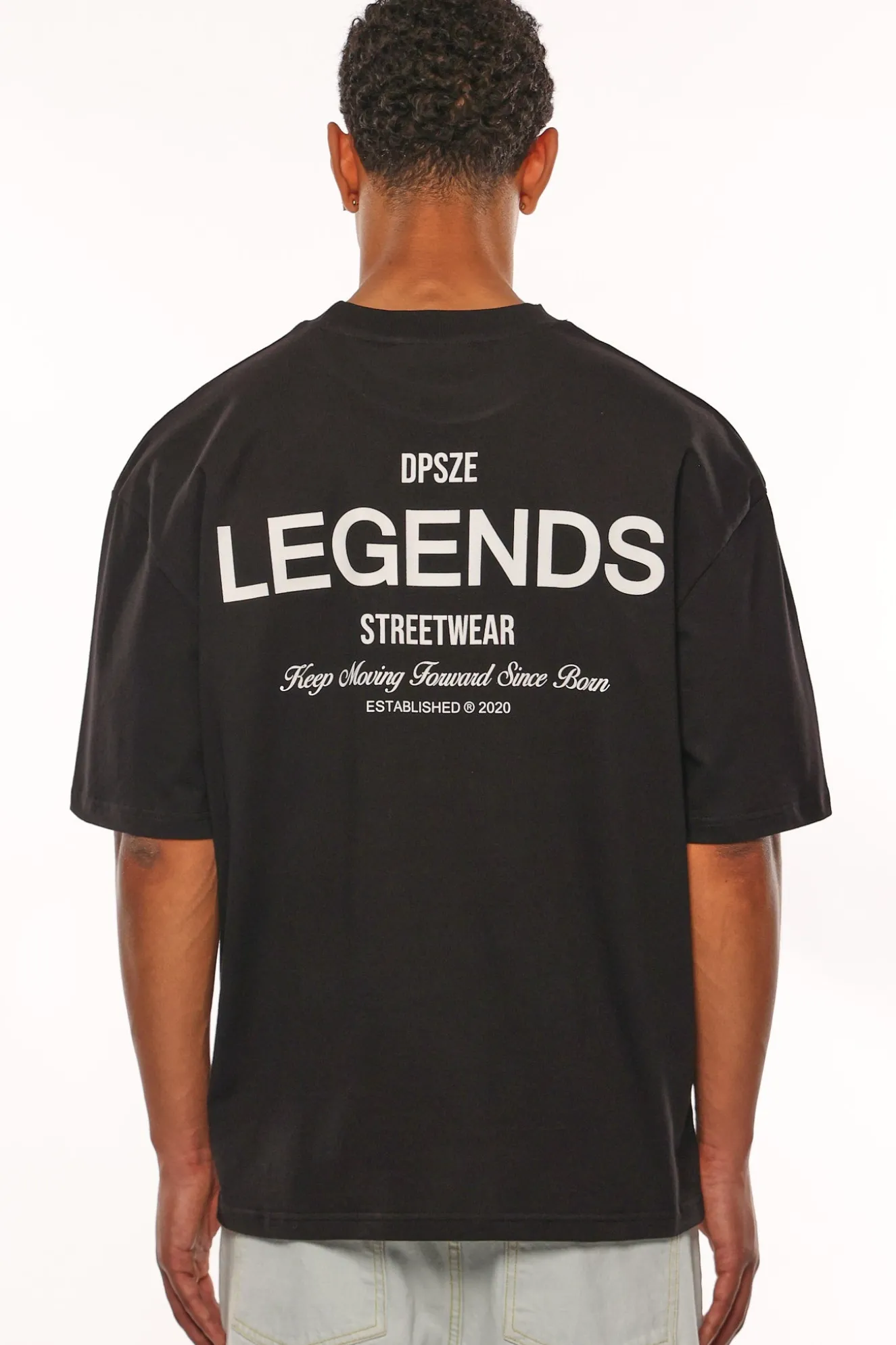 HEAVY OVERSIZE MOVING FORWARD T-SHIRT BLACK